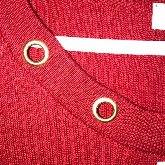 Red Sweater Dress - Picture 3 of 3